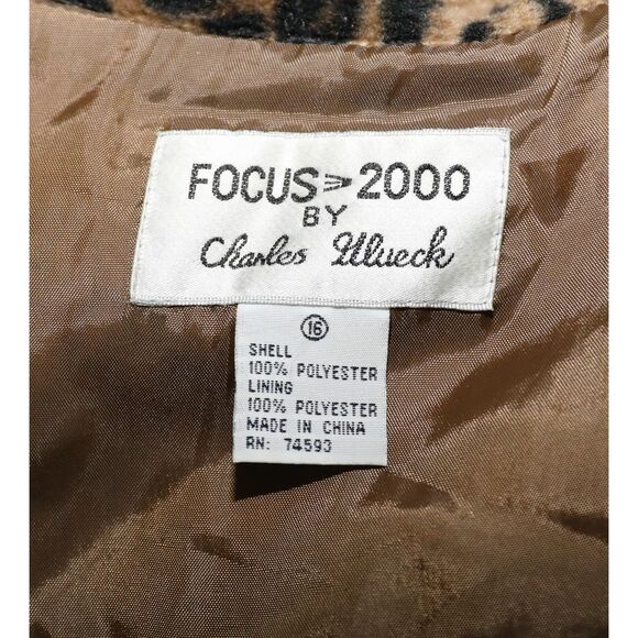 Vintage Y2K Leopard Jacket Festival Evening Jacket Boho Chic Top Size XL - Picture 4 of 4